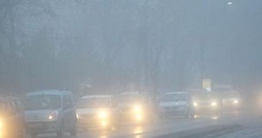 Ceața îngreunează traficul pe Autostrada A2