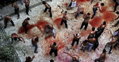 GALERIE FOTO / Ritual șocant. Podeaua unei moschei a fost umplută de sânge! - 3