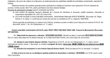 ANUNȚ  de participare la LICITAȚIA PUBLICĂ organizată de Administrația Națională Apele Române - 3