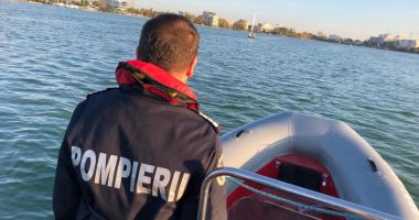 UPDATE. ALERTĂ 112. Intervenție pe lacul Siutghiol - 2
