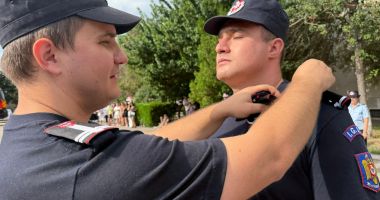 Zi de sărbătoare cu avansări în grad și depunere de jurăminte, la ISU „Dobrogea” - 2