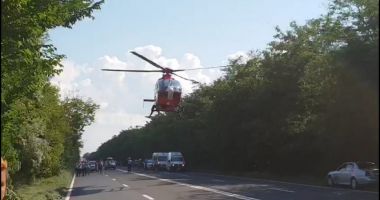 GALERIE FOTO / ACCIDENT RUTIER GRAV. Biciclist rănit pe DN39. Intervine elicopterul SMURD - 4