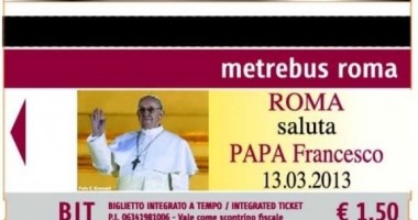 Stire din Actualitate : Bilete de autobuz și metrou tipărite cu imaginea Papei Francisc, la Roma