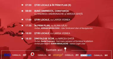 Stire din Actualitate : Programul zilei de luni, 9 martie, de la Antena 3 Constanța