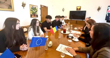 Elevi din Constanța, în vizită la Ambasada României din Austria. Lecție despre diplomație și implicare civică