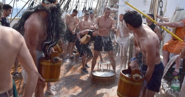 Binecuvântați de Zeul Neptun! Botez la bordul bricului "Mircea" - 3