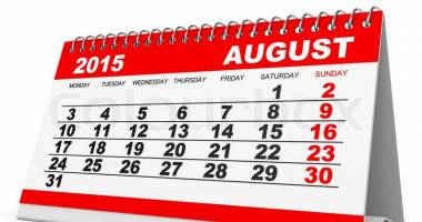 Calendarul fiscal al lunii august