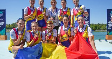 Stire din Sport : România, încă o medalie de aur la proba 8+1 feminin, la Campionatele Europene de canotaj