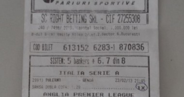 Stire din Social : A dat lovitura la pariuri. Un miliard de lei, câștigat cu 13 meciuri