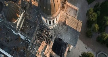Rusia a atacat din nou Odesa. Un obuz a lovit Catedrala Schimbarea la Față