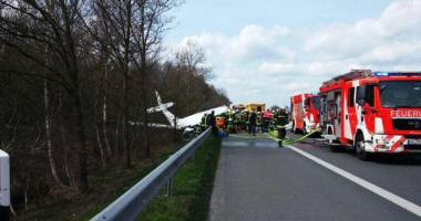 Avion de mici dimensiuni prăbușit în Germania. Un mort și trei răniți