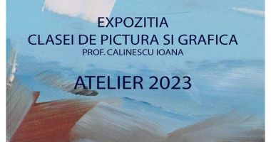 Stire din Cultură-Educație : Expoziția de pictură și grafică "Atelier 2023", organizată de profesorul Ioana Călinescu, la Biblioteca Județeană "I. N. Roman"