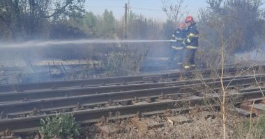 CFR Călători: Cel puțin trei trenuri pe ruta Constanța - București oprite din cauza incendiilor de vegetaţie