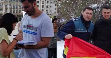 Stire din Eveniment : Polițistul care a mers la serviciu purtând banderola "Fără penali" a fost sancționat