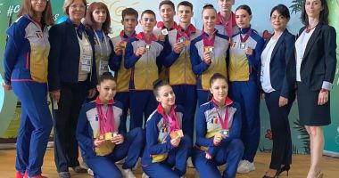 Stire din Sport : Cinci medalii pentru „aerobicii” juniori la Campionatele Mondiale de la Baku