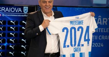 Stire din Sport : Sorin Cârţu revine la Universitatea Craiova, în funcţia de preşedinte de onoare