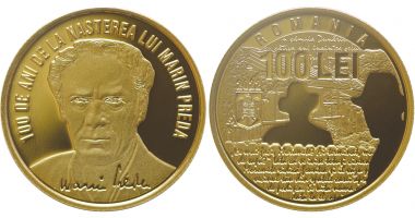 Stire din Economie : BNR a lansat o monedă din aur cu tema "100 de ani de la nașterea lui Marin Preda"