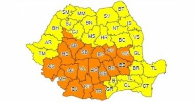 COD PORTOCALIU DE PLOI ÎN JUMĂTATE DE ȚARĂ, PÂNĂ MARȚI SEARĂ