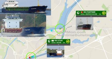 Coliziune între două nave aparținând aceleași companii