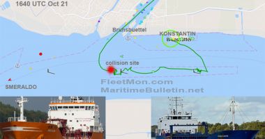 Stire din Eveniment : Coliziune navală pe Elba