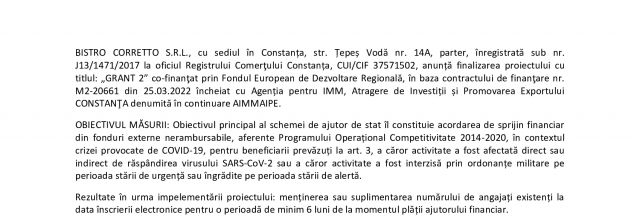 Comunicat de presă - 2