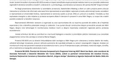 Black Sea Smart Marine Environmental Outcome System (BS-SEOS) Stakeholders Meeting - 2