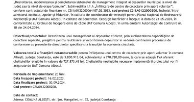 Înființare centru de colectare prin aport voluntar în comuna Albesti, județul Constanța - 2