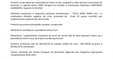 Lansarea proiectului  „ Capital de lucru agricultură” - 2