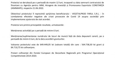 Lansarea proiectului  „ Granturi Agroalimentare” - 2