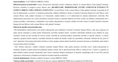 REABILITARE, MODERNIZARE CENTRU COMUNITAR INTEGRAT ÎN COMUNA MIRCEA VODĂ, JUDEȚUL CONSTANȚA - 2