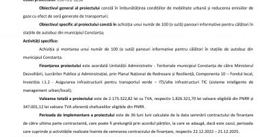 Îmbunătățirea managementului transportului de călători în Polul de Creștere Constanța prin implementarea unor facilități de informare călători – panouri informative - 2