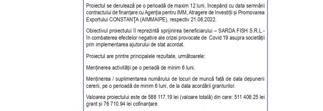 Lansarea proiectului „Granturi pentru capital de lucru AGRI-FOOD“ - 2