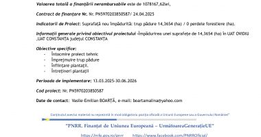 Sprijin pentru investiții în noi suprafețe ocupate de păduri - beneficiar persoană fizică Boarță Vasile Emilian - 2