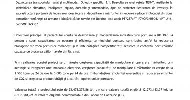 Achiziție echipamente pentru încărcare /descărcare  nave de către firma ROTRAC SA - 2