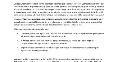 CREȘTEREA GRADULUI DE DIGITALIZARE A  SOCIETĂȚII SERVICII SECURITATE IN MUNCA SRL - 2
