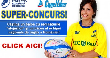Stire din Sport : CONCURS! Câștigă O MINGE CU SEMNĂTURI sau un tricou oficial al NAȚIONALEI DE RUGBY