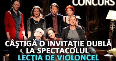 Stire din Cultură-Educație : CÂȘTIGĂ O INVITAȚIE DE DOUĂ PERSOANE la spectacolul "Lecția de violoncel", cu RADU BELIGAN