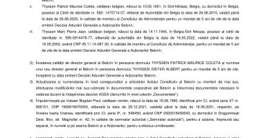 CONVOCAREA ADUNĂRII GENERALE EXTRAORDINARE A ACȚIONARILOR  BELCRIN DEVELOPMENT S.A. - 2