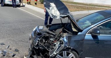 Copil de doi ani, rănit în accident, la Constanța / GALERIE FOTO