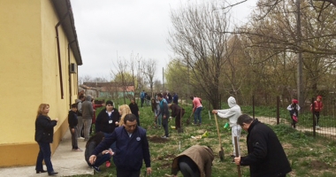 "Un pomișor pentru viitor".  cora România plantează  pomi fructiferi în școli - 5