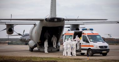 Misiune umanitară a Forţelor Aeriene Române pentru transportul a doi pacienţi cu COVID-19