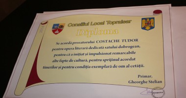 Prozator declarat Cetățean de Onoare la Topraisar. Bucuriile și tristețile scriitorului Costache Tudor - 2