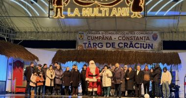 Stire din Social : Moș Crăciun a ajuns astăzi în Orășelul Copiilor din comuna Cumpăna