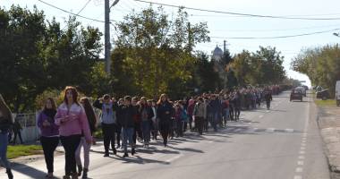 Marș impresionant al elevilor, la Cumpăna - 3