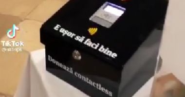 Stire din Actualitate : Cutia milei cu contactless, într-o biserică. De ce au recurs preoții la o asemenea metodă