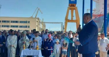 Ceremonie impresionantă la Șantierul Naval Constanța. „Histria Elara” primește botezul - 8