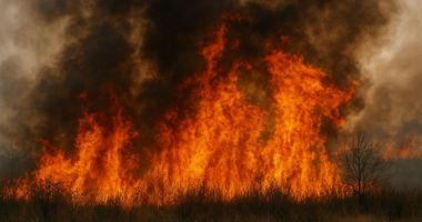 Stire din Eveniment : Hectare întregi mistuite de flăcări, în județul Constanța! ISU Dobrogea trage un semnal de alarmă