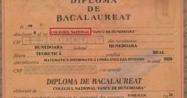 Greșeală pe diplomele de Bacalaureat: opt absolvenți au primit acte cu numele colegiului scris eronat