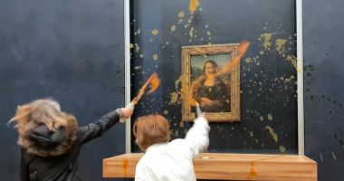 Stire din Actualitate : “Mona Lisa” stropită cu supă de activiști ecologiști. Protestul lor îndreptat asupra "dreptului la o alimentaţie sigură şi durabilă"