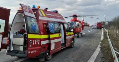 Stire din Eveniment : Accident grav pe autostrada A2. O victimă a fost transportată la spital